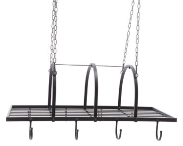 Deckenhänger Küchenregal Kräuterregal schwarz L 1 m