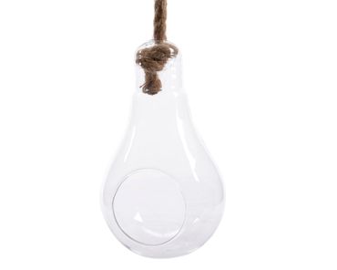 Glastopf Hängetopf Pflanztopf Dekotopf Vase  L25,5 cm