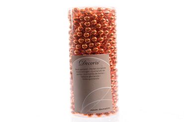 Perlenkette Perlenband Perlengirlande Kunststoff Ø0,8 cm L10 m orange