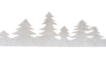 Fensterbild  Polyester Baum Winterlandschaft Weihnachten 