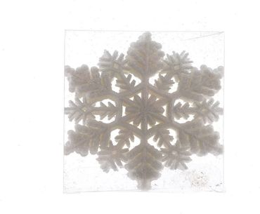 Christbaumschmuck Schneeflocke Eisstern Ø 10 cm / 8 Stück weiß