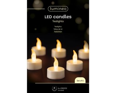 LED Teelicht plastik Flacker-Effekt BO indoor Ø 3.8cm H.4.6cm weiß