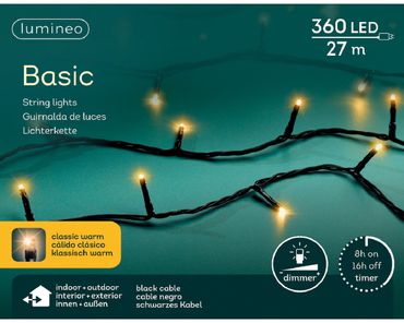LED Basic-Beleuchtung Outdoor L.2700cm 360L schwarz/klassisch warm