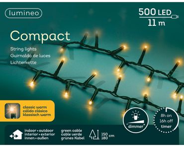 LED Compact Beleuchtung Outdoor L.1100cm 500L grün/klassisch warm