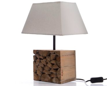 Tischlampe Holzscheite 20x27x37 cm