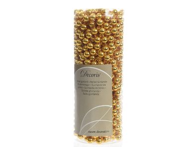 Perlenkette Perlenband Perlengirlande Kunststoff Ø 0,8cm L.10m gold