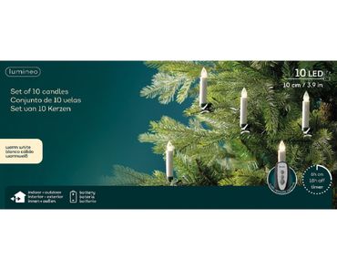 LED Kerzen Dauerbetrieb Outdoor dia1.5cm H.10cm 1L weiß/warmes weiß