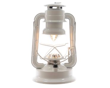 Laterne Sturmlaterne LED Licht Campinglampe Camping H 19,5 cm weiß