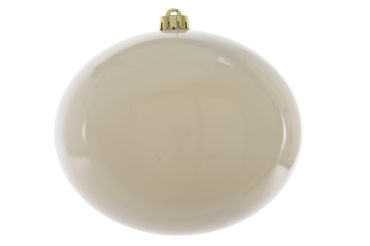 Christbaumkugeln Weihnachtskugeln bruchfest Ø 14 cm 1 Stück wollweiß glanz