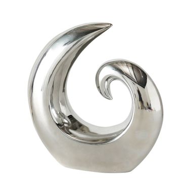 Keramik Deko-Objekt Silber 20cm