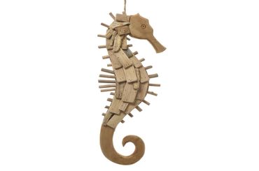 Seepferdchen Treibholz Hänger Natur 4 x 14,5 x 45 cm 
