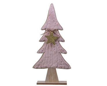 Weihnachtsbaum Christbaum Tannenbaum Dekoration Holz pink H 60 cm