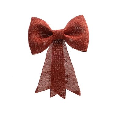 Schleife Hochzeit Dekoration Kunststoff Glitter rot 30 cm
