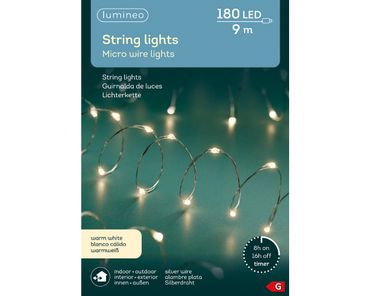 Micro LED Strangbeleuchtung Dauerbetrieb Outdoor
L.895cm
180L
silber/warmes weiss