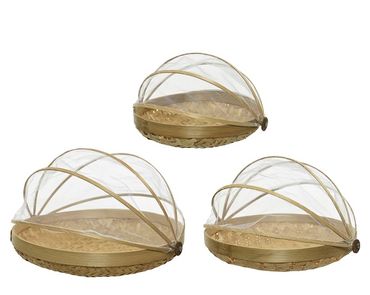 Abdeckhaube Fliegenhaube Picknick Zeltkorb Insekten Speisen Obst Ø 36 cm 3er Set