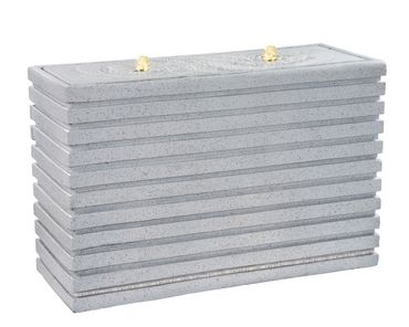 Brunnen Gartenbrunnen Springbrunnen Zierbrunnen Zimmerbrunnen Fieberglas LED off-white Weite 84,5cm Höhe 55cm