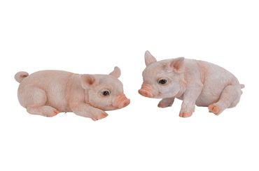 Defigur Schwein Polyresin rosa Polyresin Stückpreis