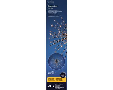 LED Polarstern flash-effekt Outdoor
dia45cm
72L
schwarz/klassisch warm