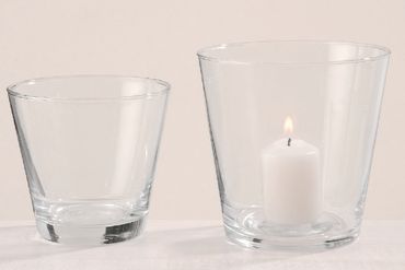 Windlicht Vase Glas transparent H.13 cm Stückpreis