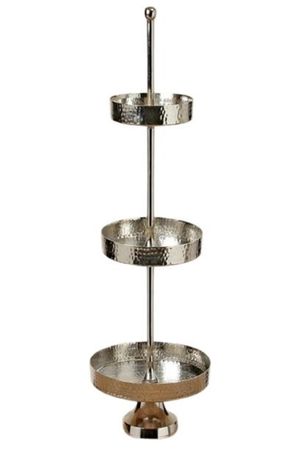 Etagere Baila 3 Ebenen Aluminium H 70cm silber