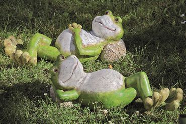 Dekofigur George Frosch Kunstharz L 48 cm Stückpreis