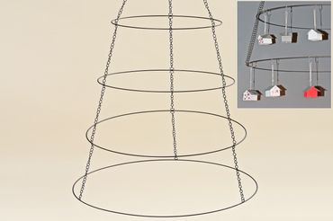 Adventskalender Deckenhänger Metall Hänger Advent Weihnachten H 175 cm