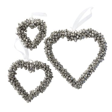 Dekoanhänger Glöckchen Metall Ø.9/12/16 cm silber 3er Set