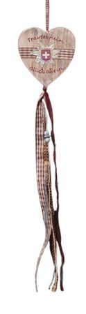 Dekoanhänger Herz Holz natur L.70 cm Ø.12,5 cm Stückrpeis
