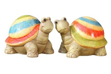 Schildkröte Gartenfigur Terrakotta bunt 20x15x16 cm Stückpreis