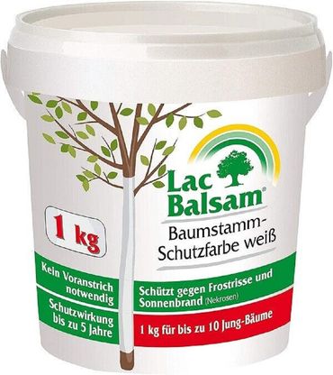 Etisso Lac Balsam Baumstamm Schutzfarbe weiß 1 kg Baumpflege