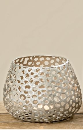 Windlicht Frederik H14cm beige Eisen lackiert