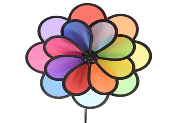 Gartenstecker Windmühle Windrad Stab farbmix Polyester Ø 34 cm 