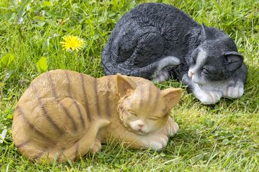 Dekofigur Liss Katze 2sort L25cm Kunstharz Farbmix