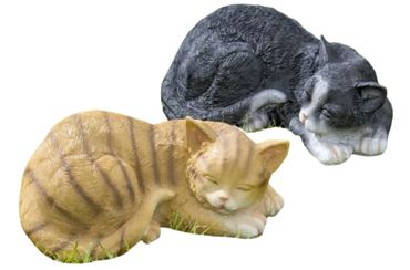 Dekofigur Liss Katze 2sort L25cm Kunstharz Farbmix
