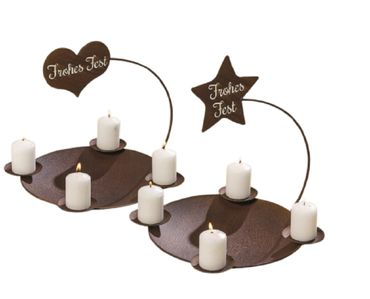 Kerzenleuchter Adventskranz Metall rost Ø.28 cm Stückpreis
