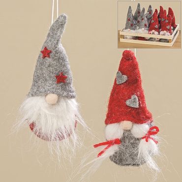 Hänger Wichtel Aki H 16 cm 2er Set Mann und Frau