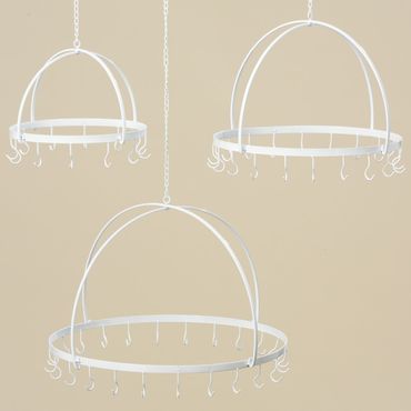 Deckenhänger Kräuterhänger mit Haken weiß Eisen Ø 30 cm Stückpreis