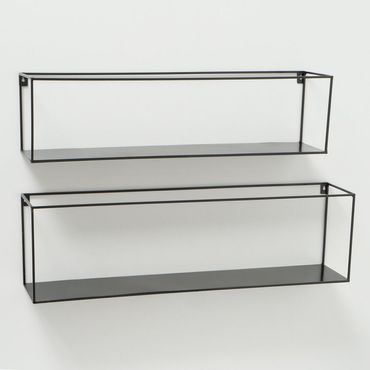 Eisenregal Regal Franco, 2 tlg. schwarz, 2er Set