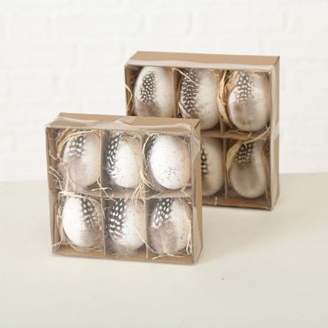 Dekoanhänger Entenei 6 tlg H.6,5 cm Stückpreis