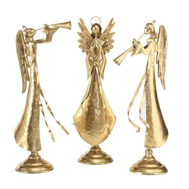 Dekogfigur Cory Engel 3.sortiert H.45 cm gold Eisen Stückpreis