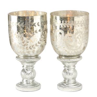 Windlicht Marya 2 Ausführungen Glas Silber H33cm Stückpreis