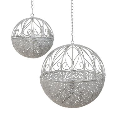 Dekoanhänger Lilli Eisen Hellgrau Ø.23-30 cm 2er Set
