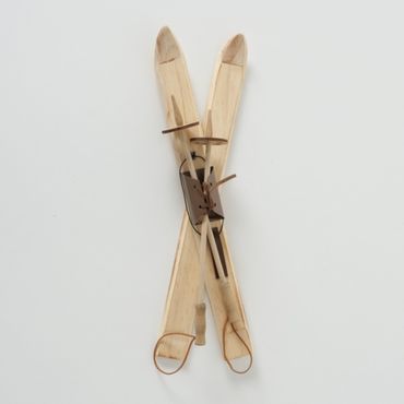 Deko Ski Dekohänger Wandobjekt nostagisch L 50 cm Kiefer natur