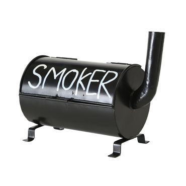 Sturmaschenbecher Smoker Eisen schwarz L 20 cm