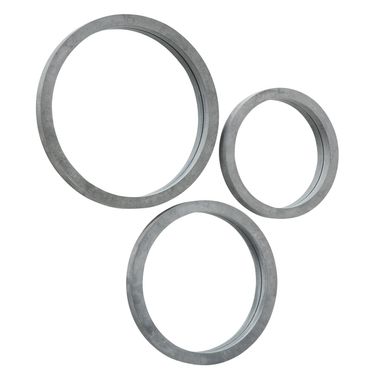 Spiegel Wandspiegel Dekospiegel Holz rund Ø25 - 35cm 3er Set