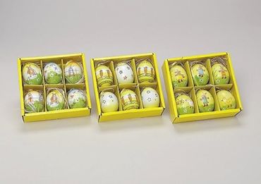 Osterei Naturostereier handbemalt 6teilig Stückpreis