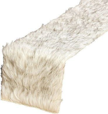 Tischläufer Felly, Kunstfell Polyester rechteckig beige L 120 cm