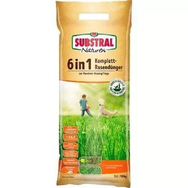 SUBSTRAL Naturen 6 in 1 Komplett-Rasendünger 10 kg