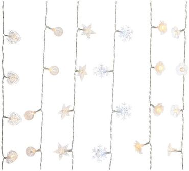 LED Lichterkette Stern Rose Eiskristall Kugel Herz Blume  Innen 1,10 m  Stückpreis