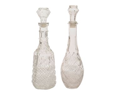 Karaffe Glas Glaskaraffe rund / eckig Ø 11 H37 cm 1 Stück 